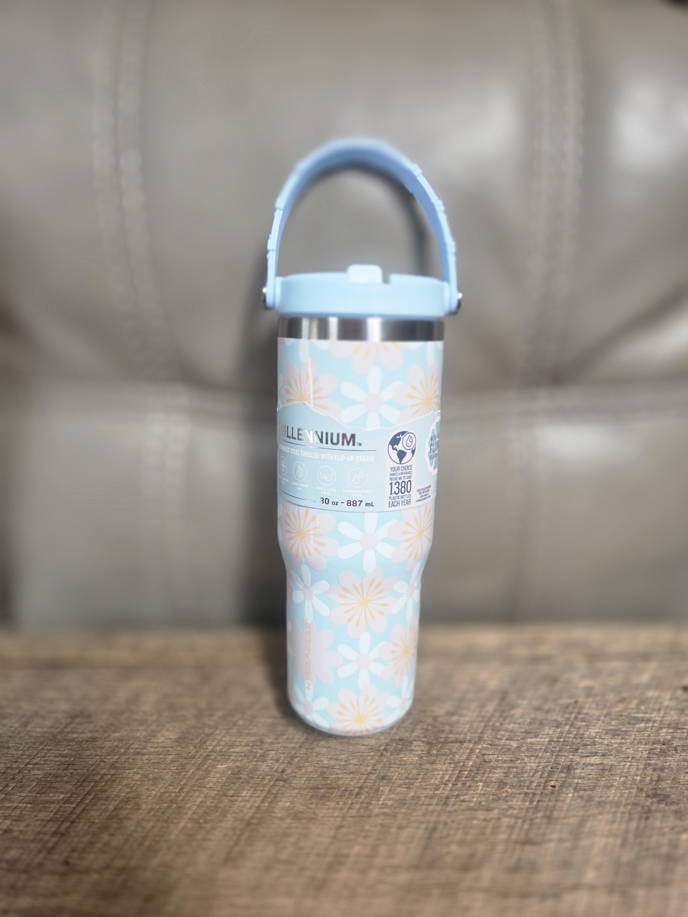 NWT HydrAgear Millennium 30 oz Stainless Steel Tumbler Flowers ~ Bin 1G